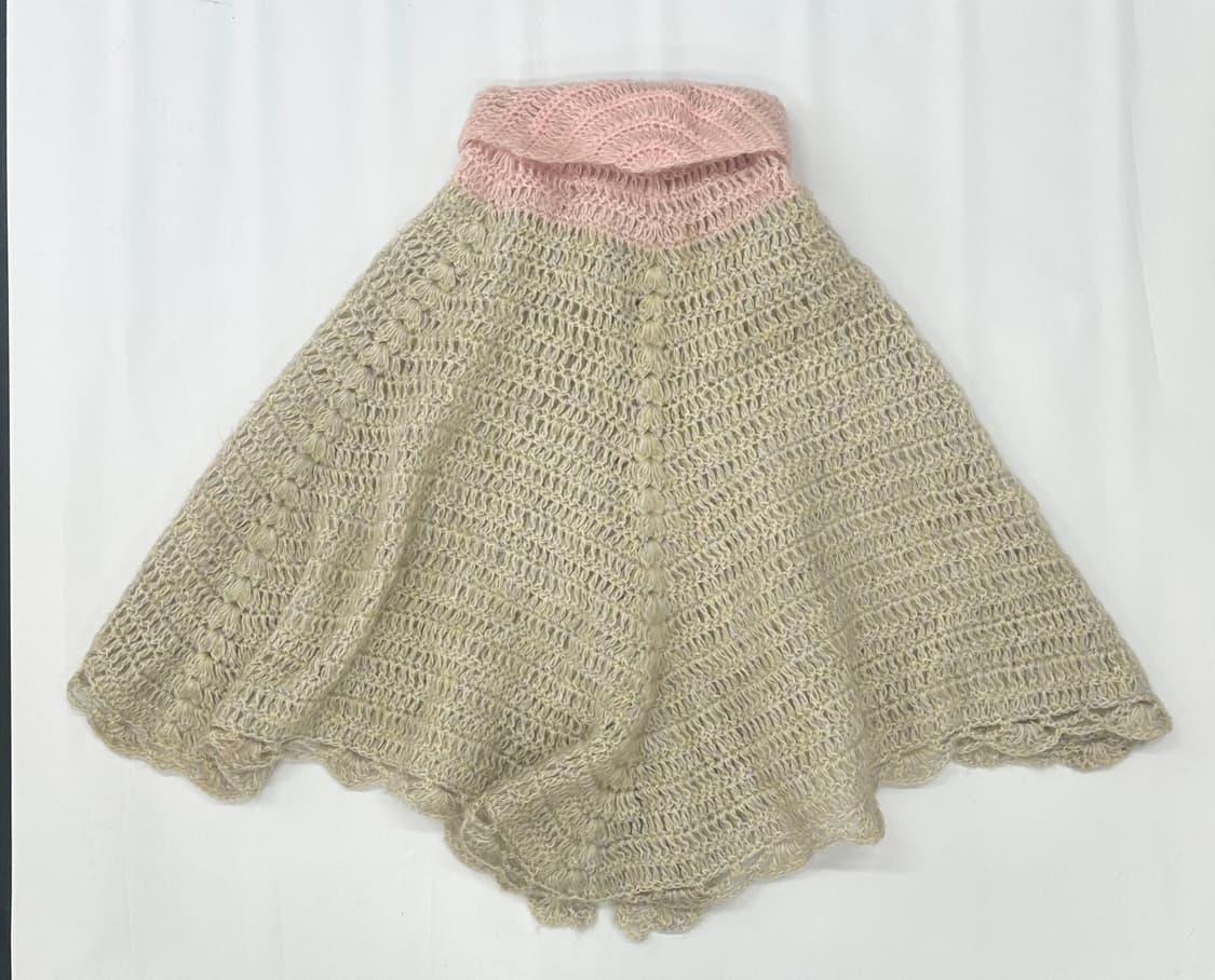 🫧하구미의 러블리 니트 케이프🫧 망토 판초 아우터 그런지 히피  상품이미지4