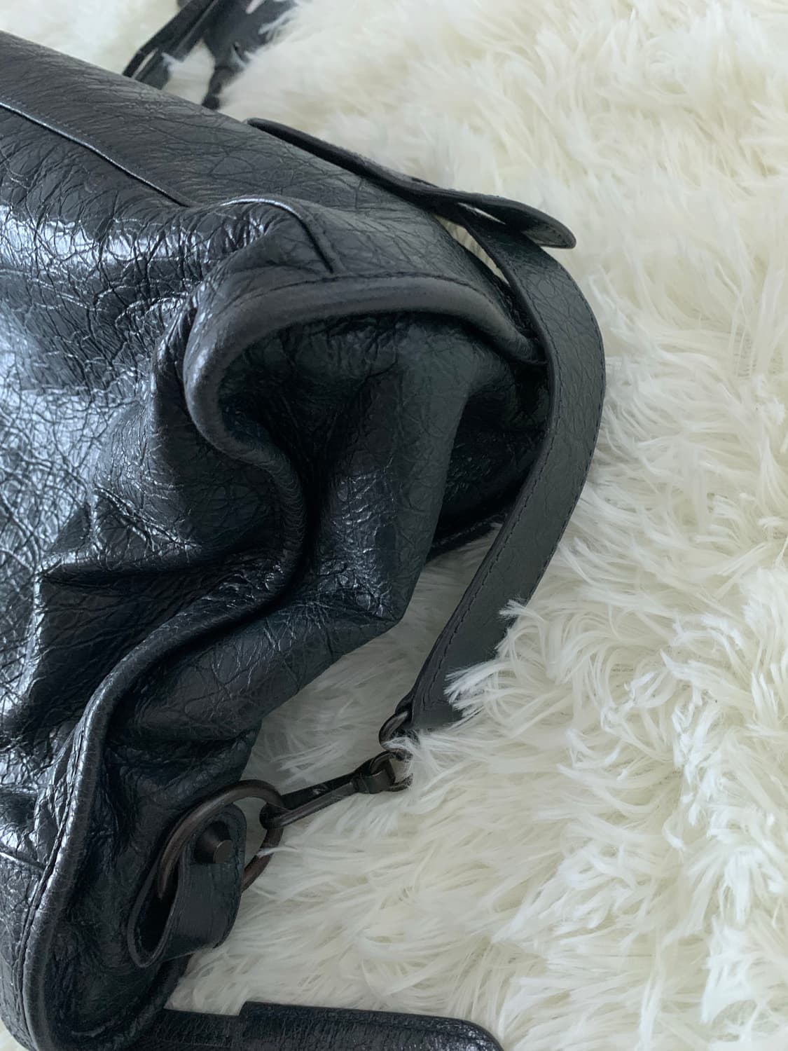 빈티지 발렌시아가 모터백 미디움 다크그레이 가방 상품이미지5