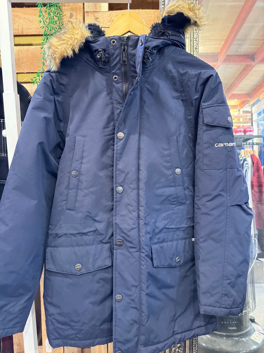 칼하트 WIP 앵커리지 파카 네이비 상품이미지1