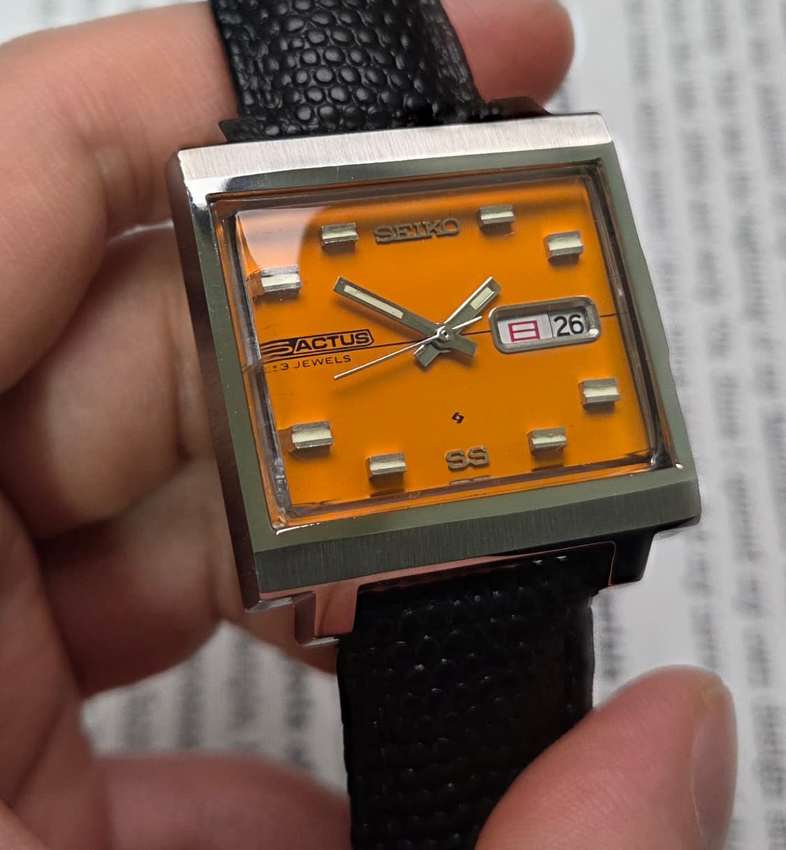 빈티지 세이코 액투스 SS 테레비 진노랭이 한자 데이데이트 오토매틱 상품이미지4