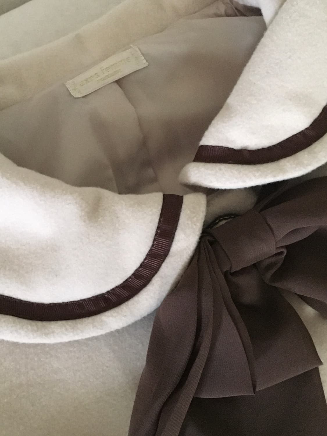 엑시즈팜 라떼 브라운 리본 코트 히메 갸루 러블리 로걀 모리 빈티지 상품이미지2