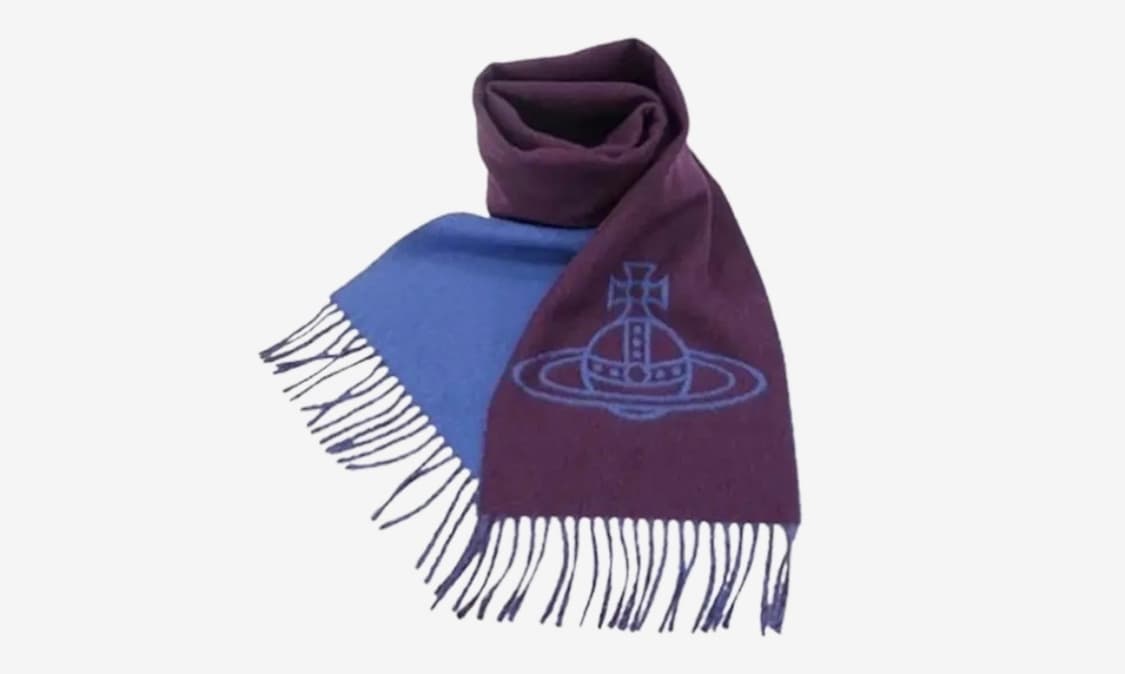 [정가27만원대] 💜비비안웨스트우드 정품 ORB 로고 양면 머플러 상품이미지1