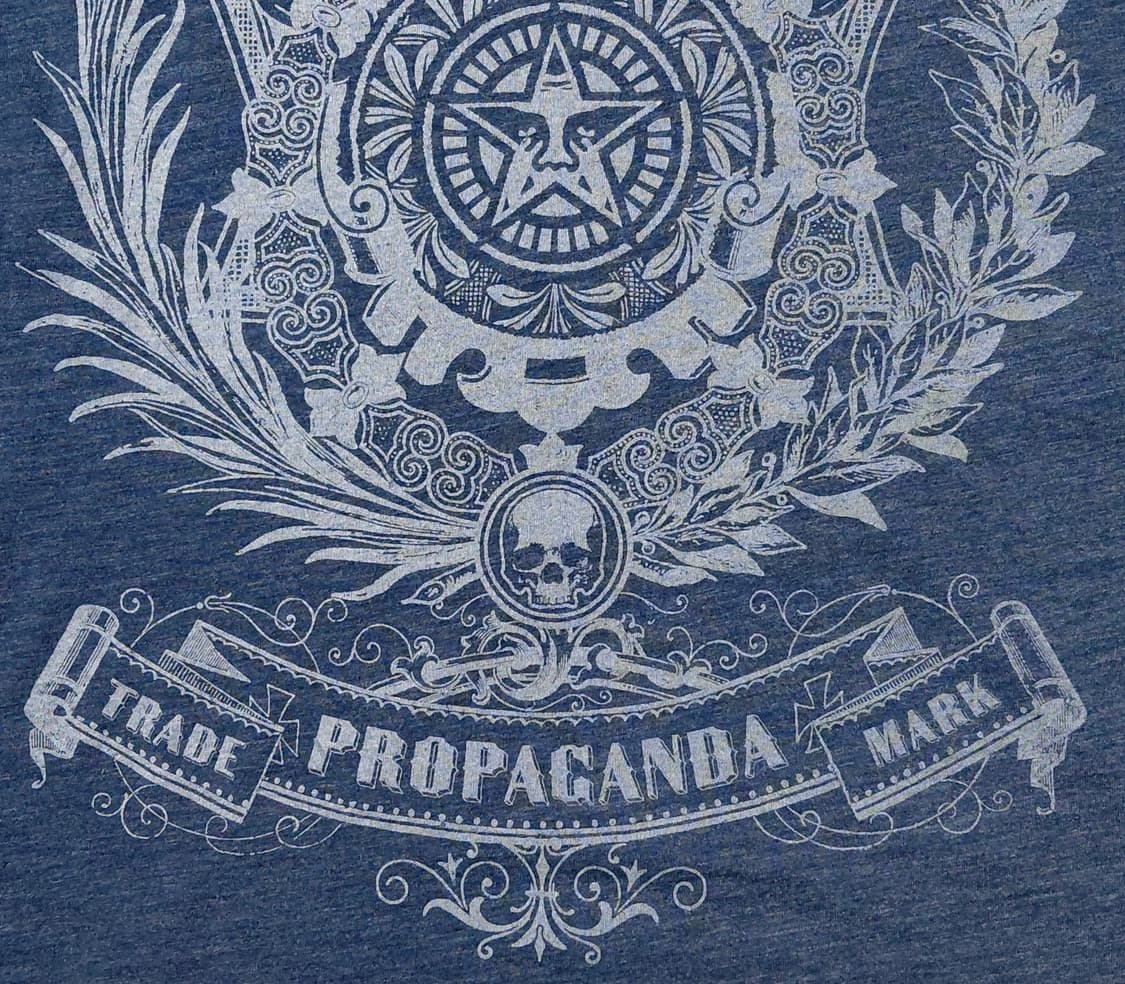 [S] 오베이(OBEY) USA제 트라이블렌드 그래픽 티셔츠 - 네이비 상품이미지10