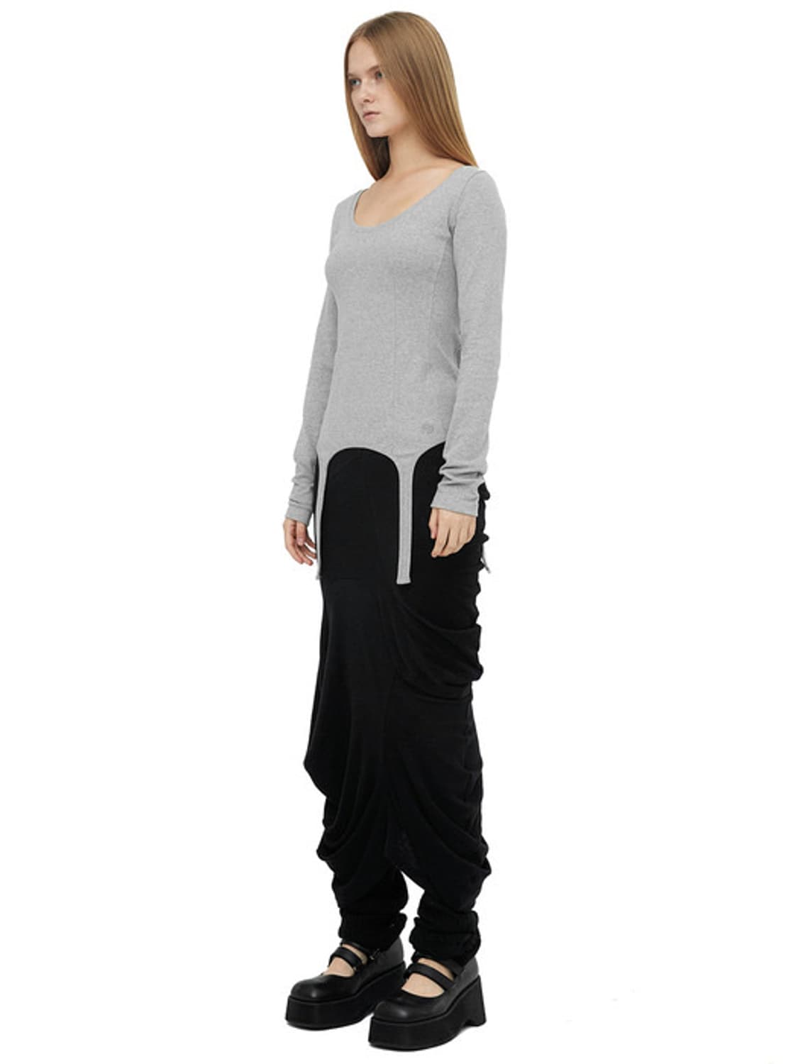 세릭 CERRIC GARTER LINE TOP / GRAY 상품이미지3