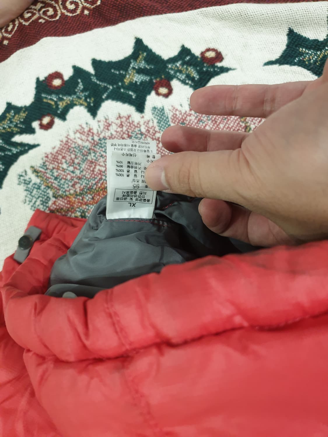 노스페이스패딩 체리700 95size 상품이미지5