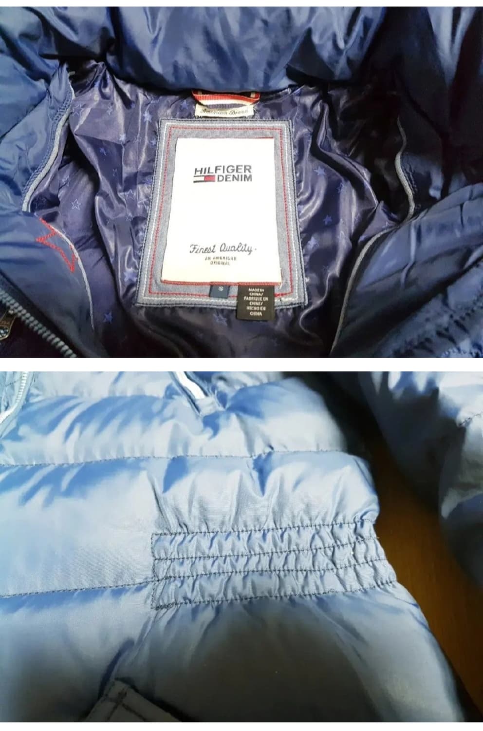 타미힐피거 데님 플레인 폴리 다운 롱패딩 점퍼, 벤치코트  상품이미지8
