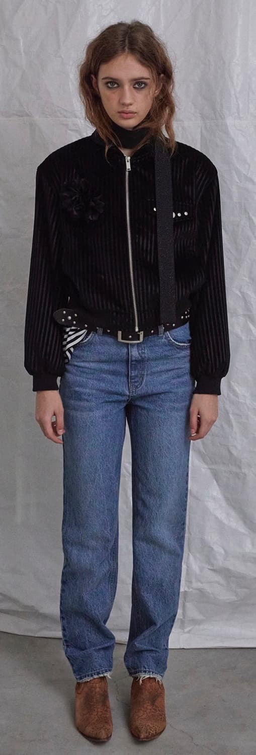 급처/데어드 CROSS D.R.D BLOUSON STRIPE VELVET 상품이미지2