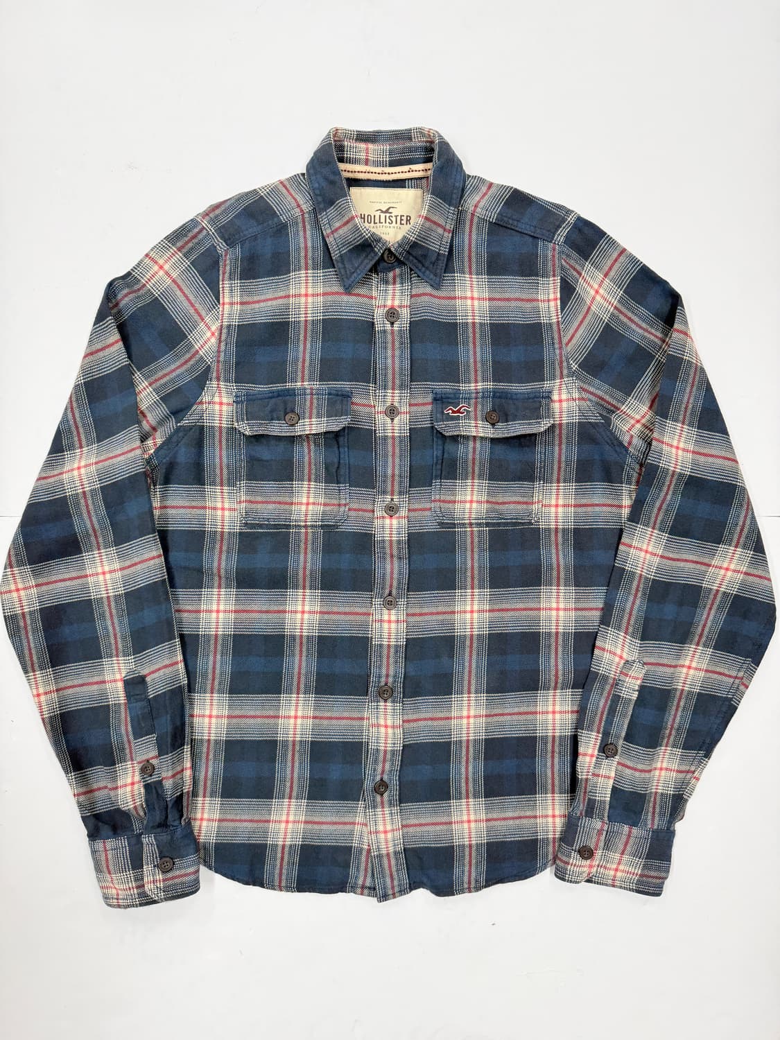 Hollister 블루 체크 플란넬 셔츠 상품이미지1