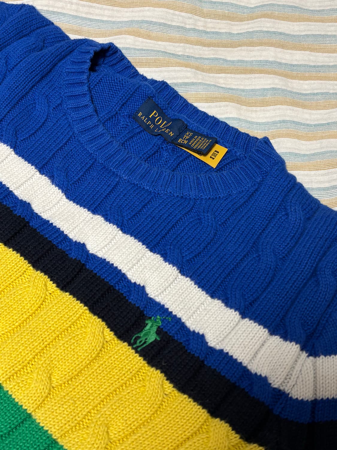 Polo Ralph Lauren 코튼 케이블 스웨터 XS 상품이미지3