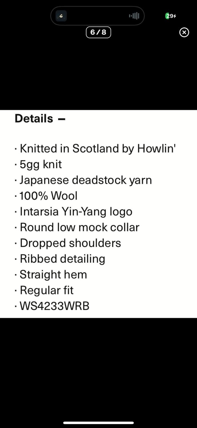 아워레가시 워크샵 하울린 니트 S 상품이미지6