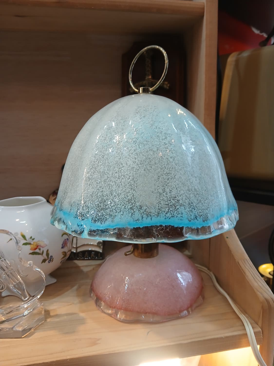 70s 빈티지 이와타 글라스 테이블 조명 상품이미지2