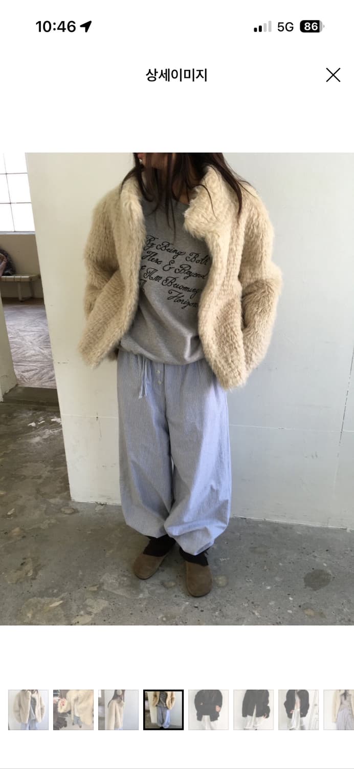 더 브리드 램스퍼자켓 베이지 새상품 (텍 안 뗌) 상품이미지3