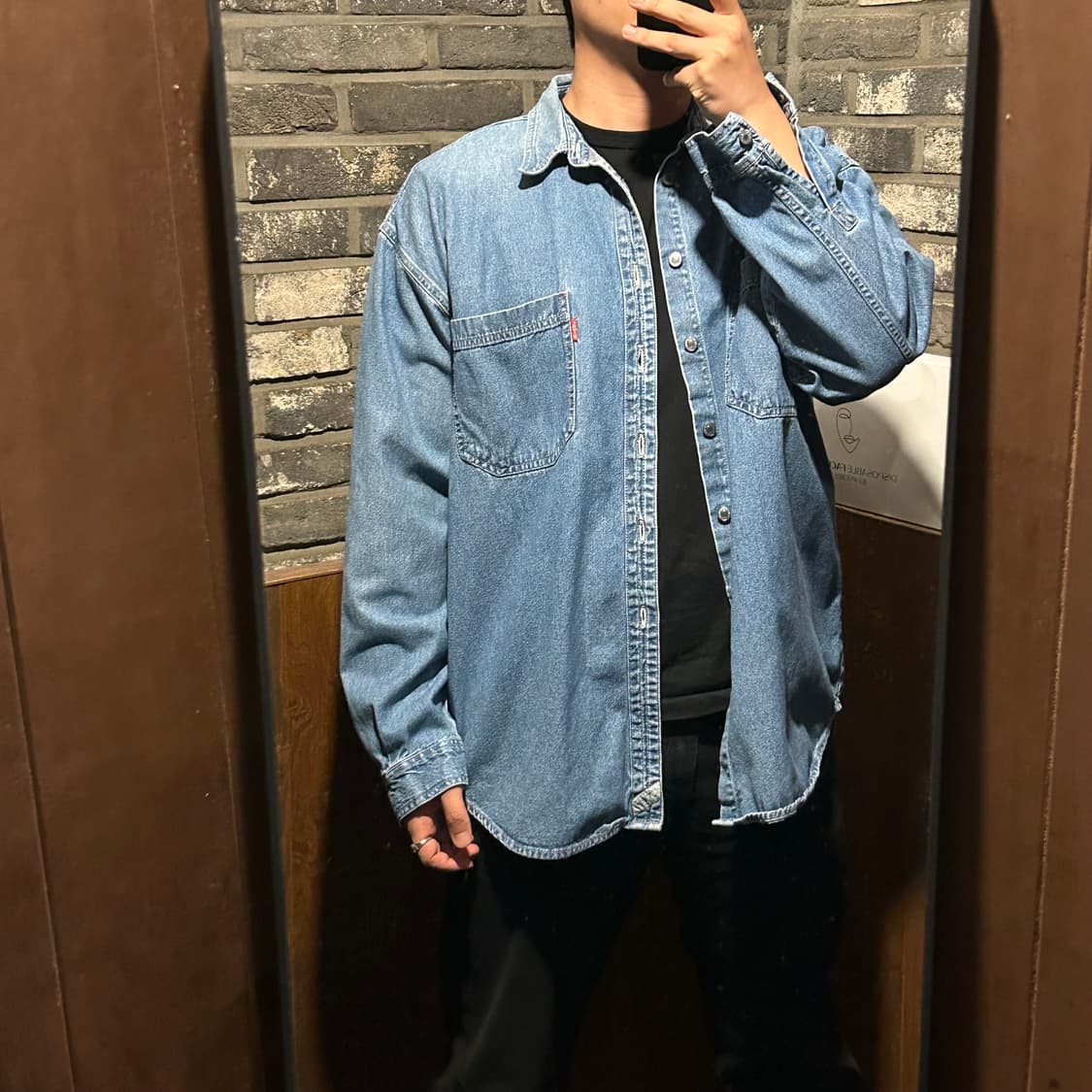 XL) 리바이스 투포켓 워크 데님 셔츠 자켓 T버튼 타입 W27 상품이미지9