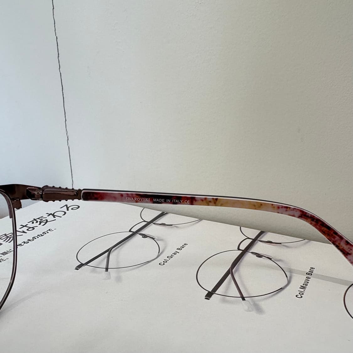 Swarovski 스와로브스키 브라운 메탈 안경 상품이미지7