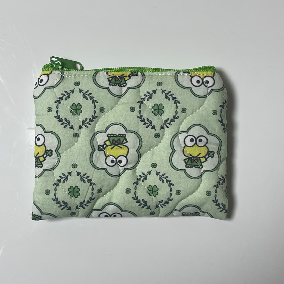 [ 핸드메이드 ] 케로피 클로버 자체제작 원단 미니 지퍼 카드지갑 상품이미지2