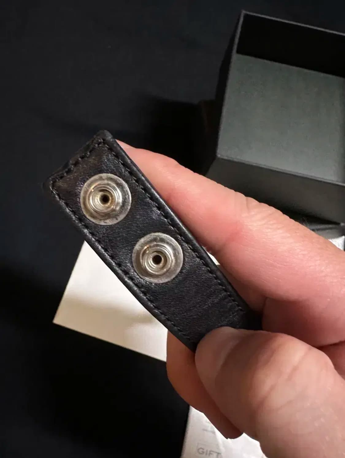 크롬하츠 3스냅 크로스 가죽 팔찌 상품이미지5