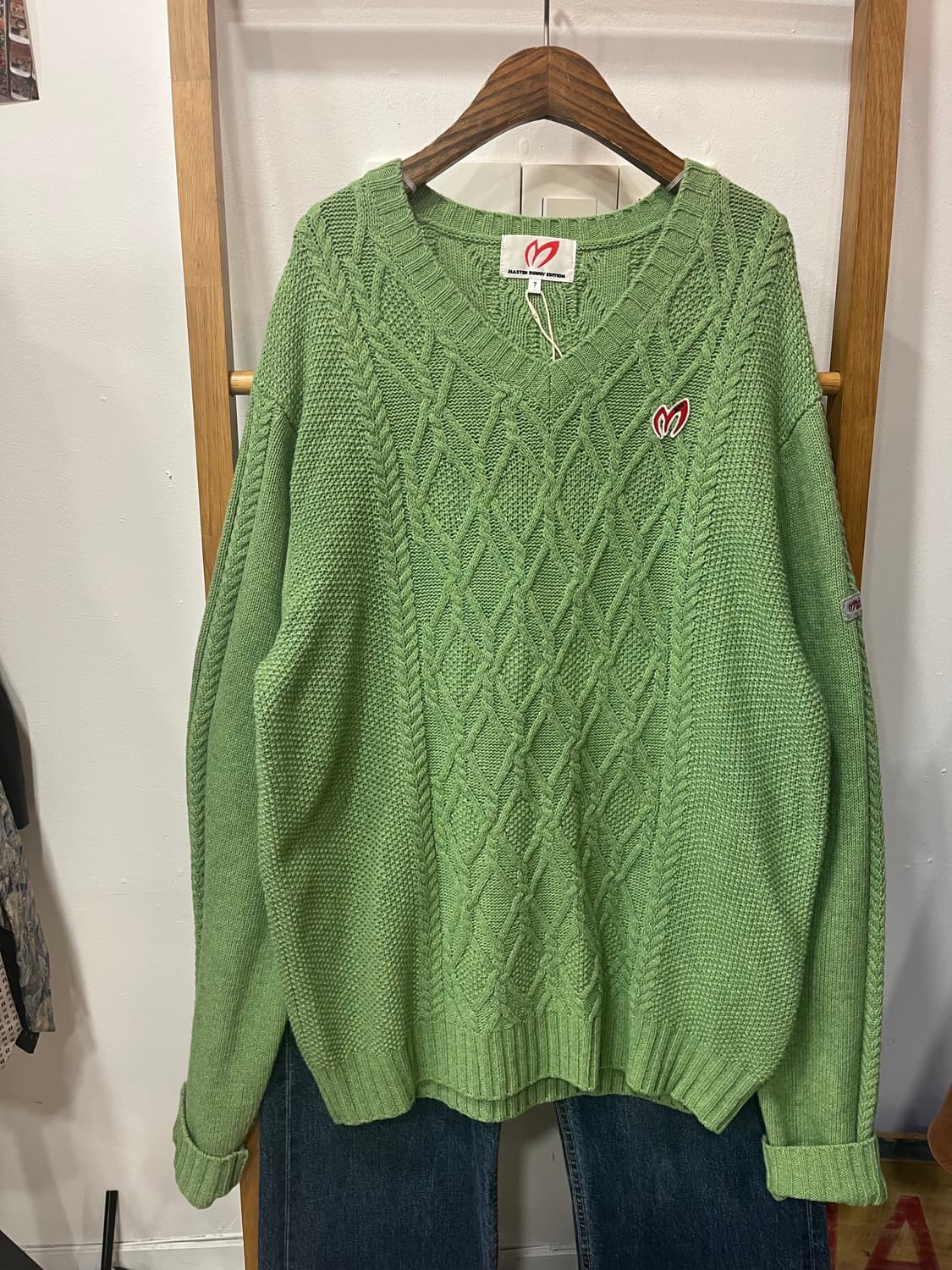 마스터바니 에디션 케이블니트 그린 상품이미지1