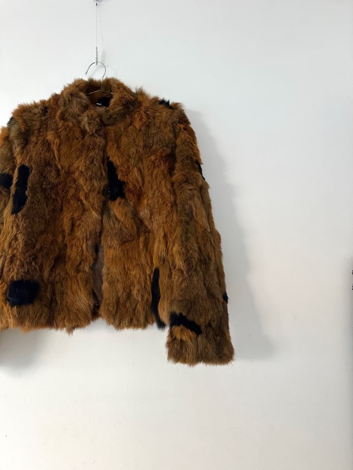 Spot rabbit fur jacket / orange brown 상품이미지3