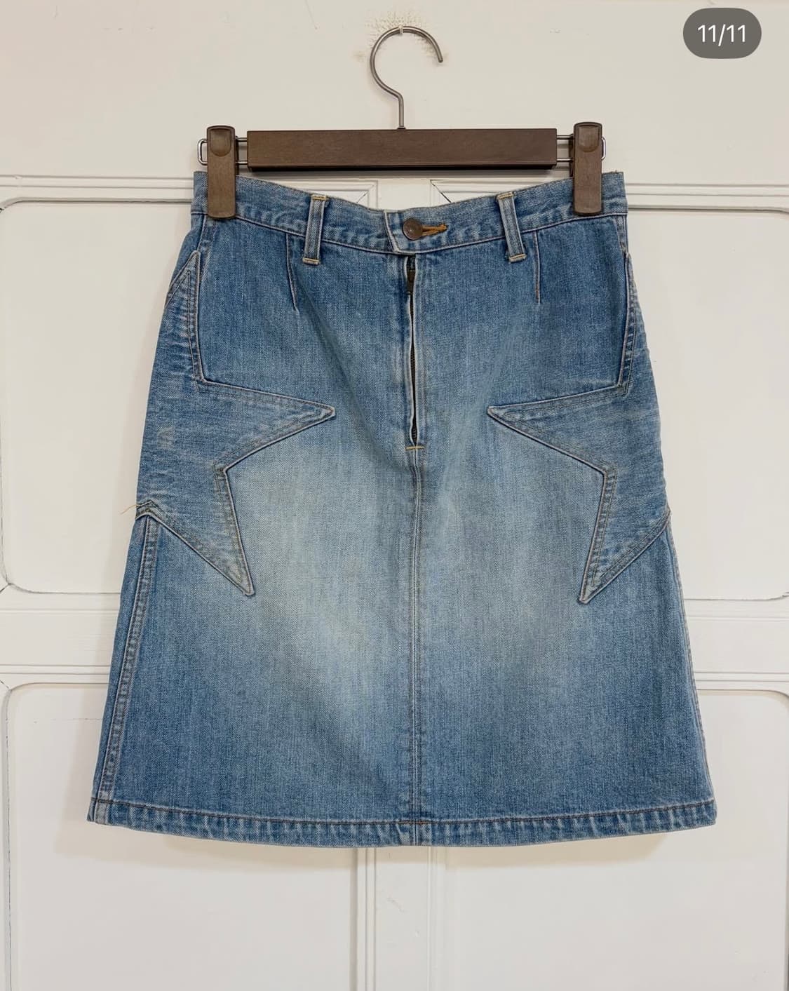 히스테릭 글래머 스타 데님 스커트 미디 스커트 상품이미지5