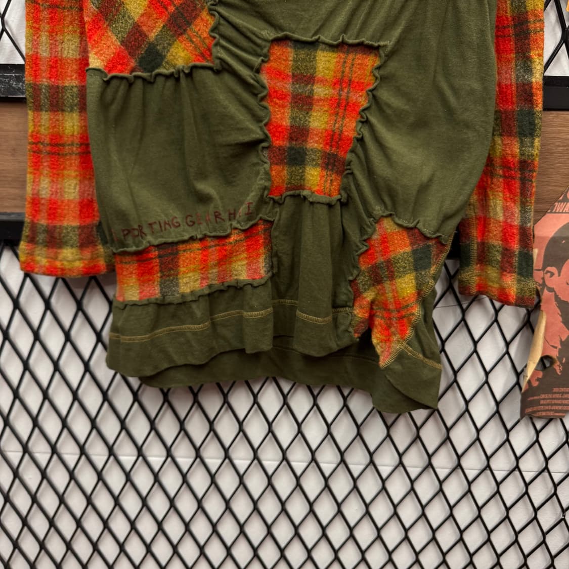 90s 이세이미야케 하이 스포팅 기어 패치워크 롱슬리브 카키 상품이미지4