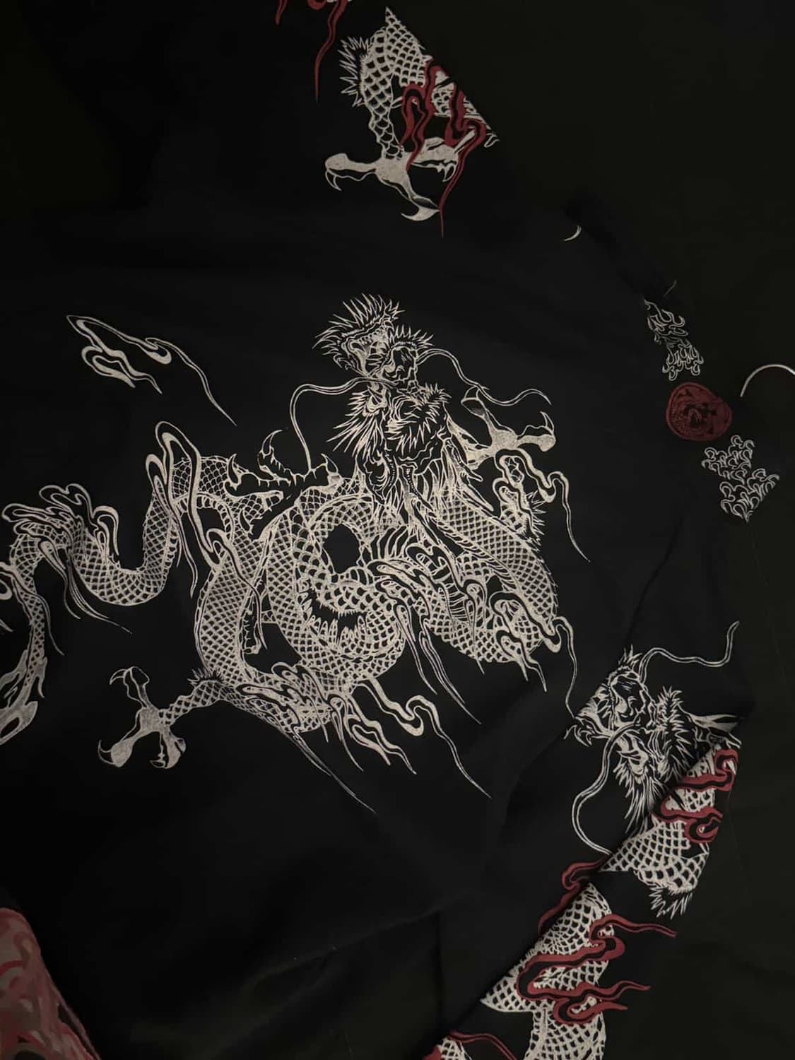 일본 빈티지 용 자수 져지 상품이미지2