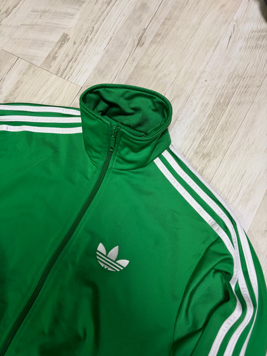 [90] 아디다스 파이어버드 트랙탑 져지 그린 흑택 상품이미지2