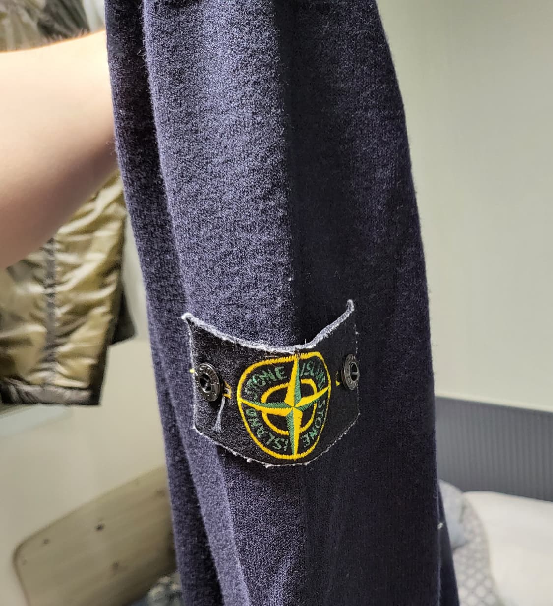 [정품/2XL] 스톤 아일랜드 울 니트 네이비 상품이미지2