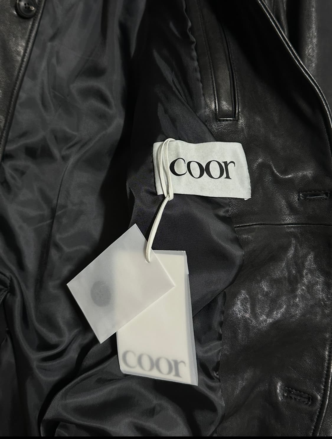 쿠어 워시드 램스킨 레더 카코트 M 상품이미지4