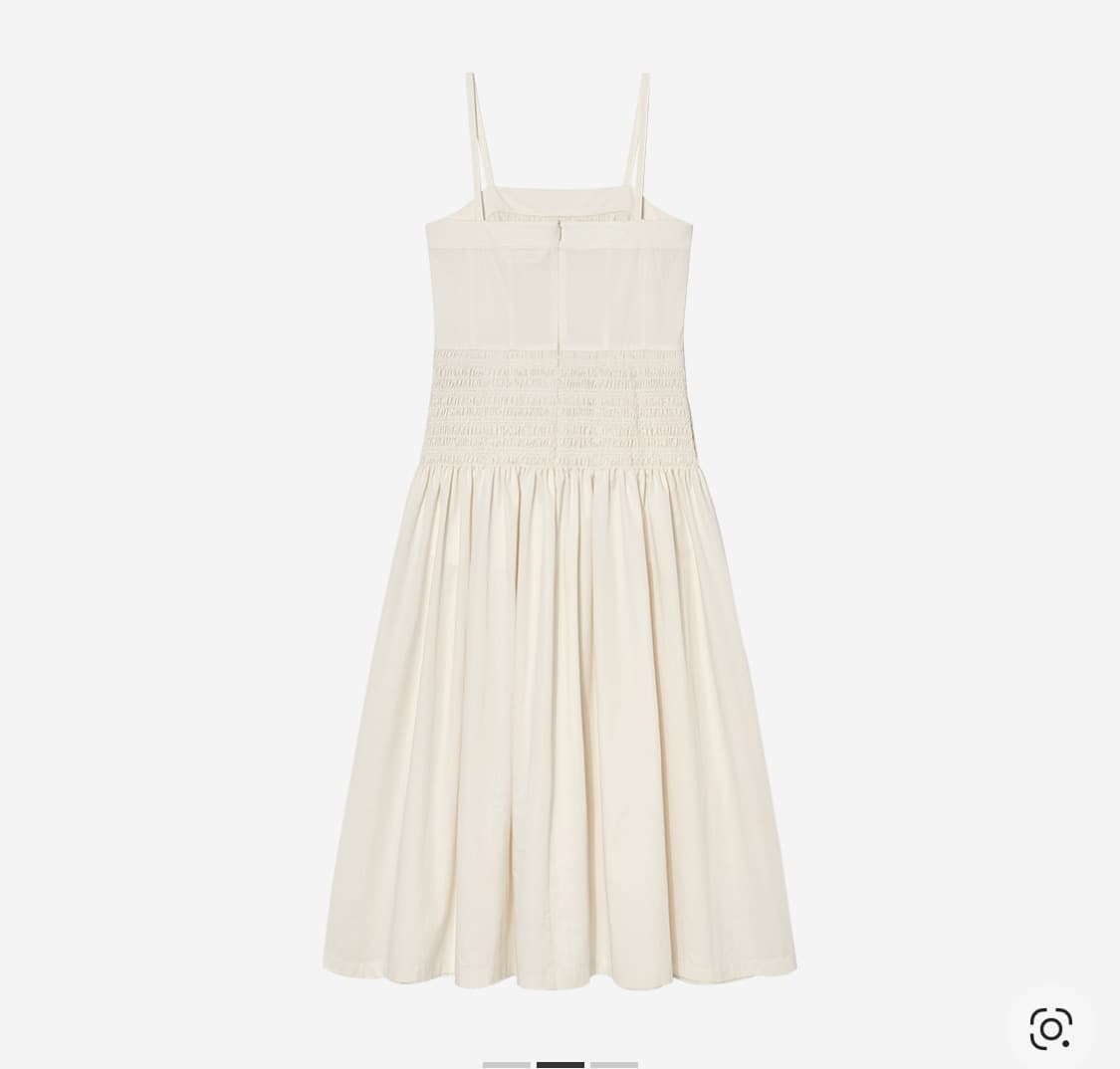  킨더살몬 Smocking Shirring Dress Cream 상품이미지4