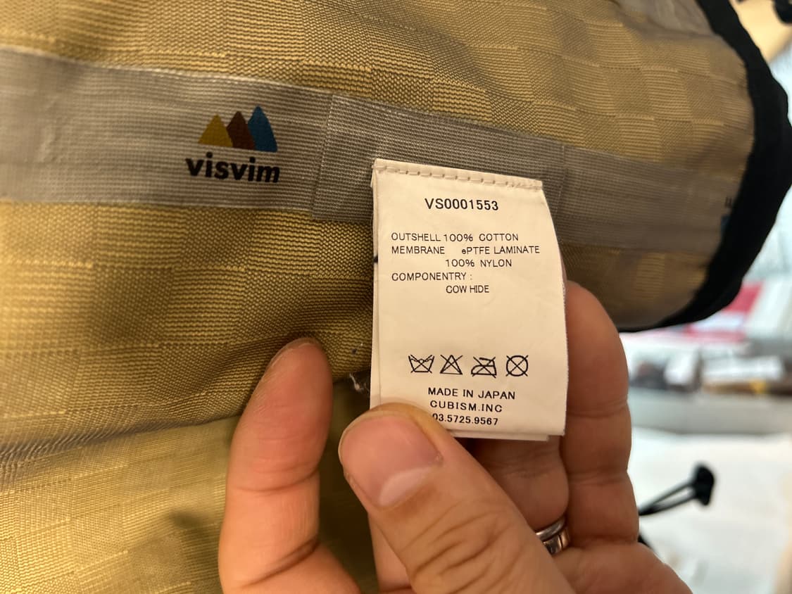 VISVIM 올드비즈빔 올블랙 하드리안 소가죽믹스 고어텍스 자켓  XL 상품이미지8