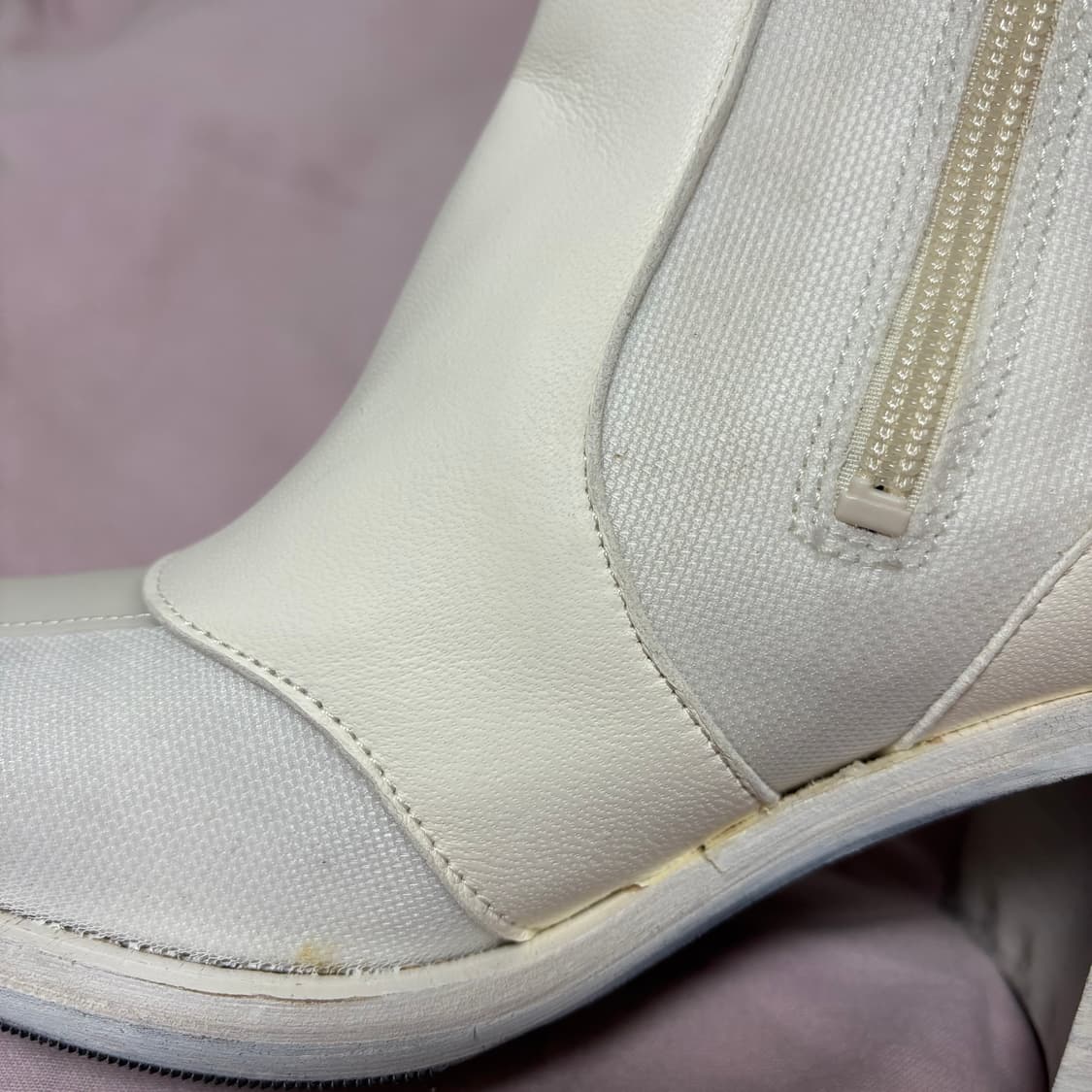 아워레가시 미드 샤프트 패널 부츠 화이트 37 미사용품 상품이미지6