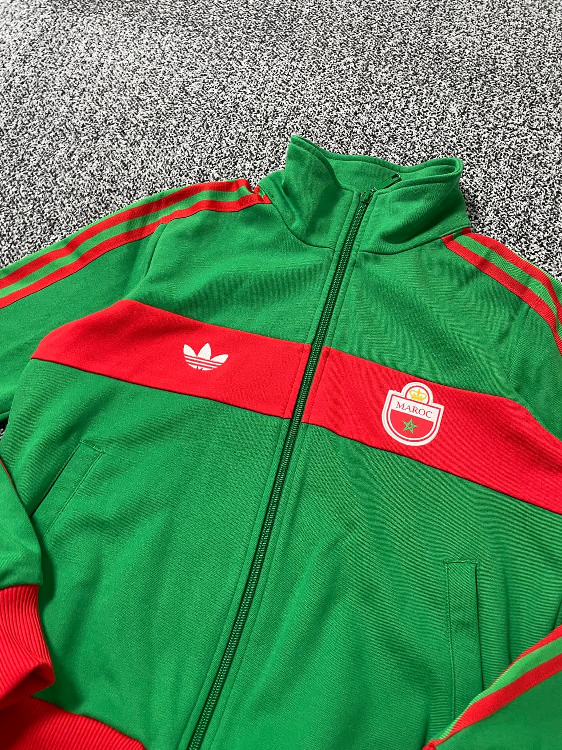 빈티지9. 아디다스 00'S 모로코 국대 져지 트랙탑 그린 레드 배색 상품이미지2
