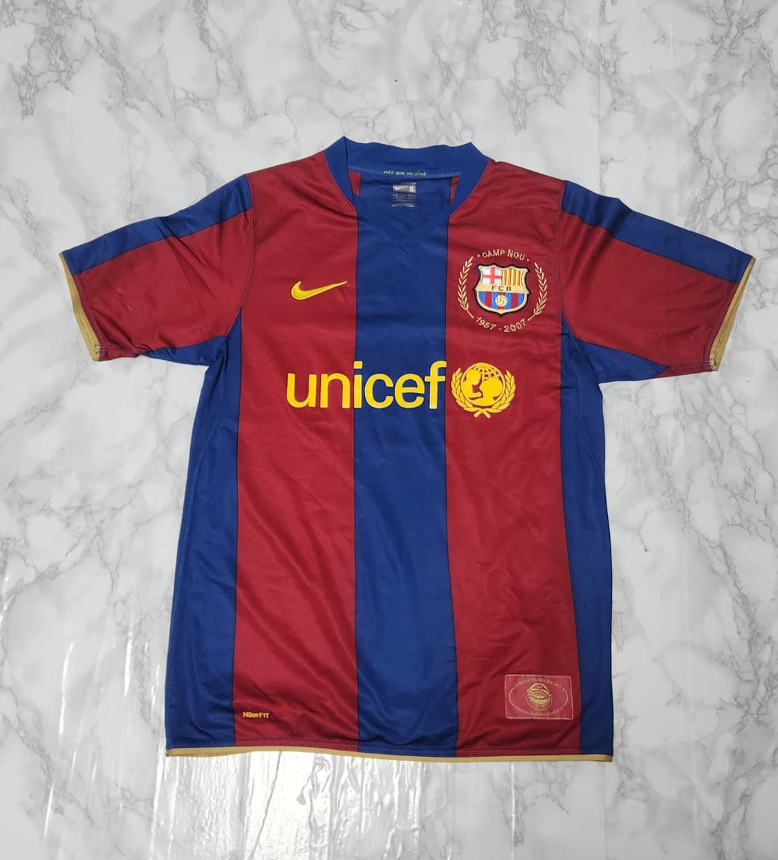 나이키 바르셀로나 07-08 50주년 홈 유니폼 반팔 NO.10
 상품이미지1