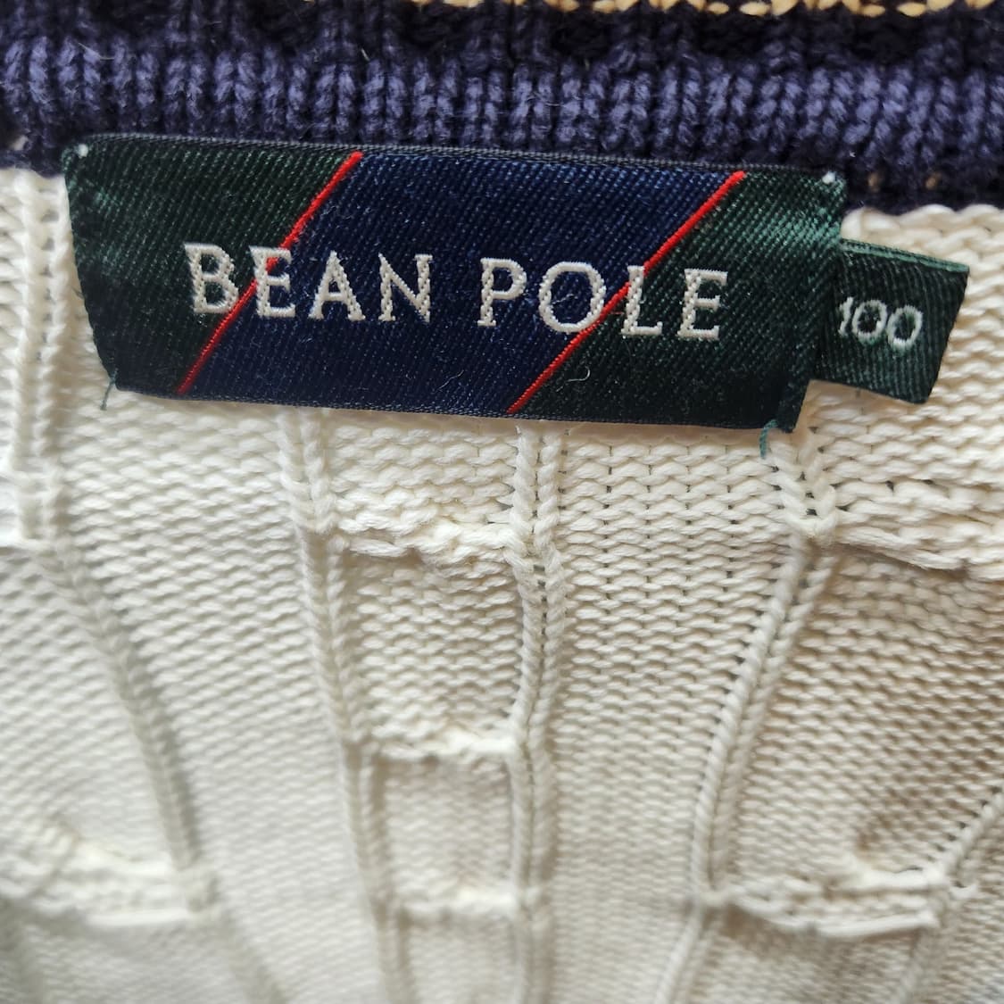 빈폴 로고 꽈배기 니트 코튼 가디건100(L) 상품이미지5