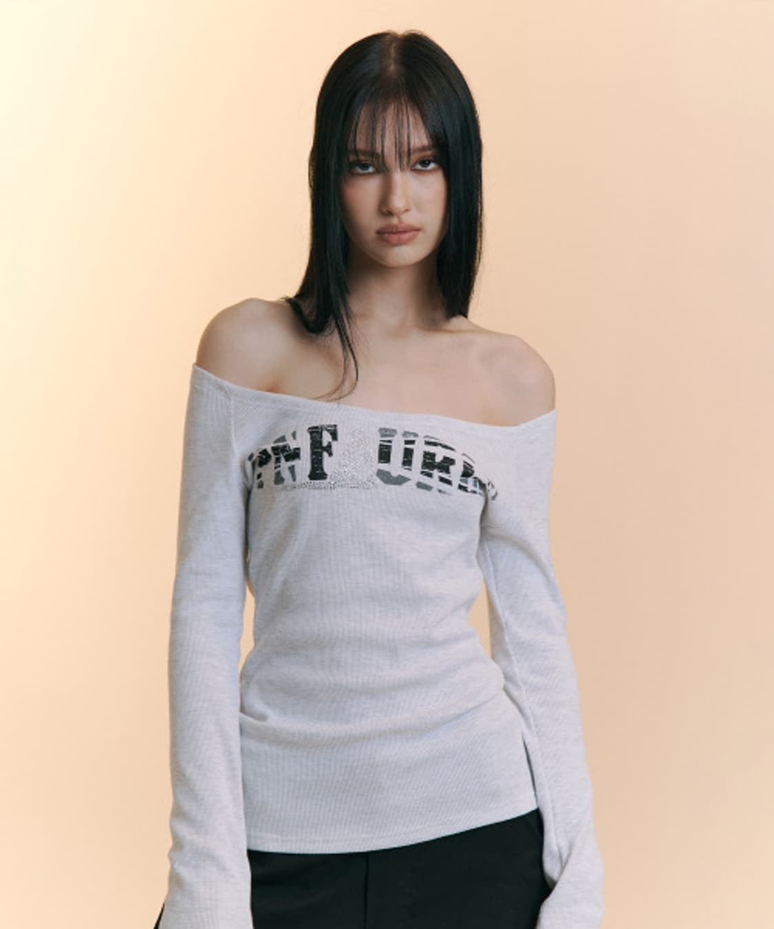 플리즈노팔로우 줄스 롱슬리브 화이트 멜란지 상품이미지1