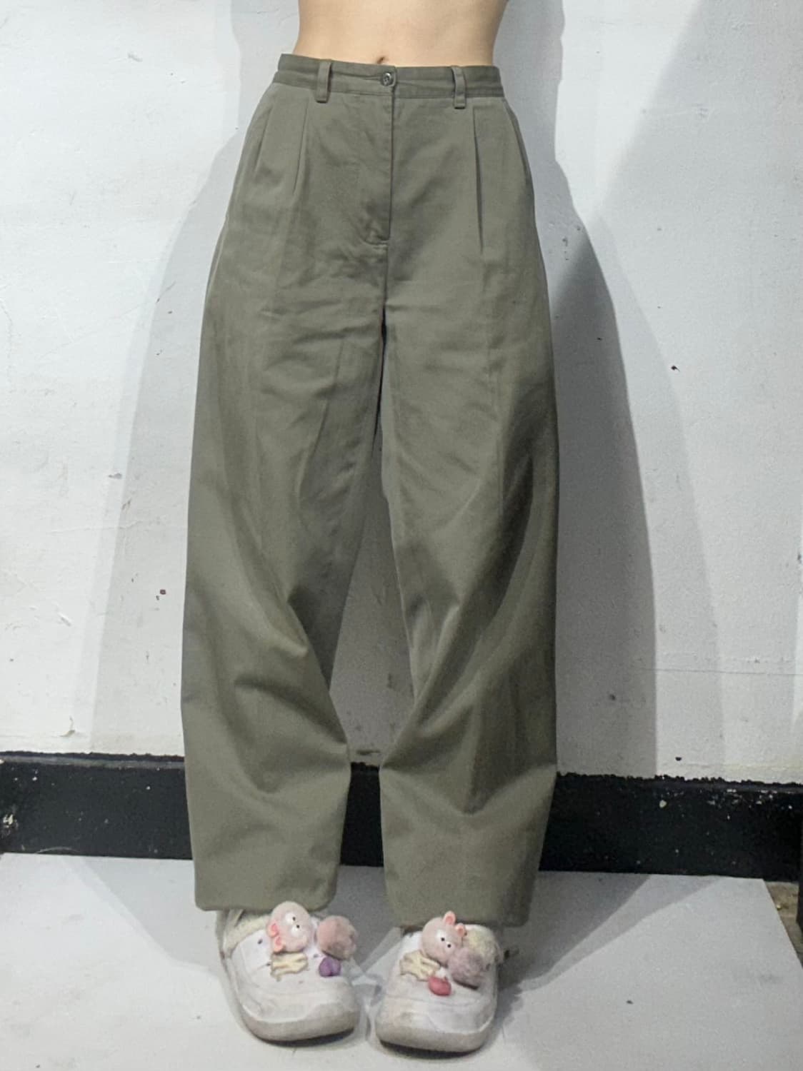 폴로 카키 면바지 와이드 치노 팬츠  상품이미지2