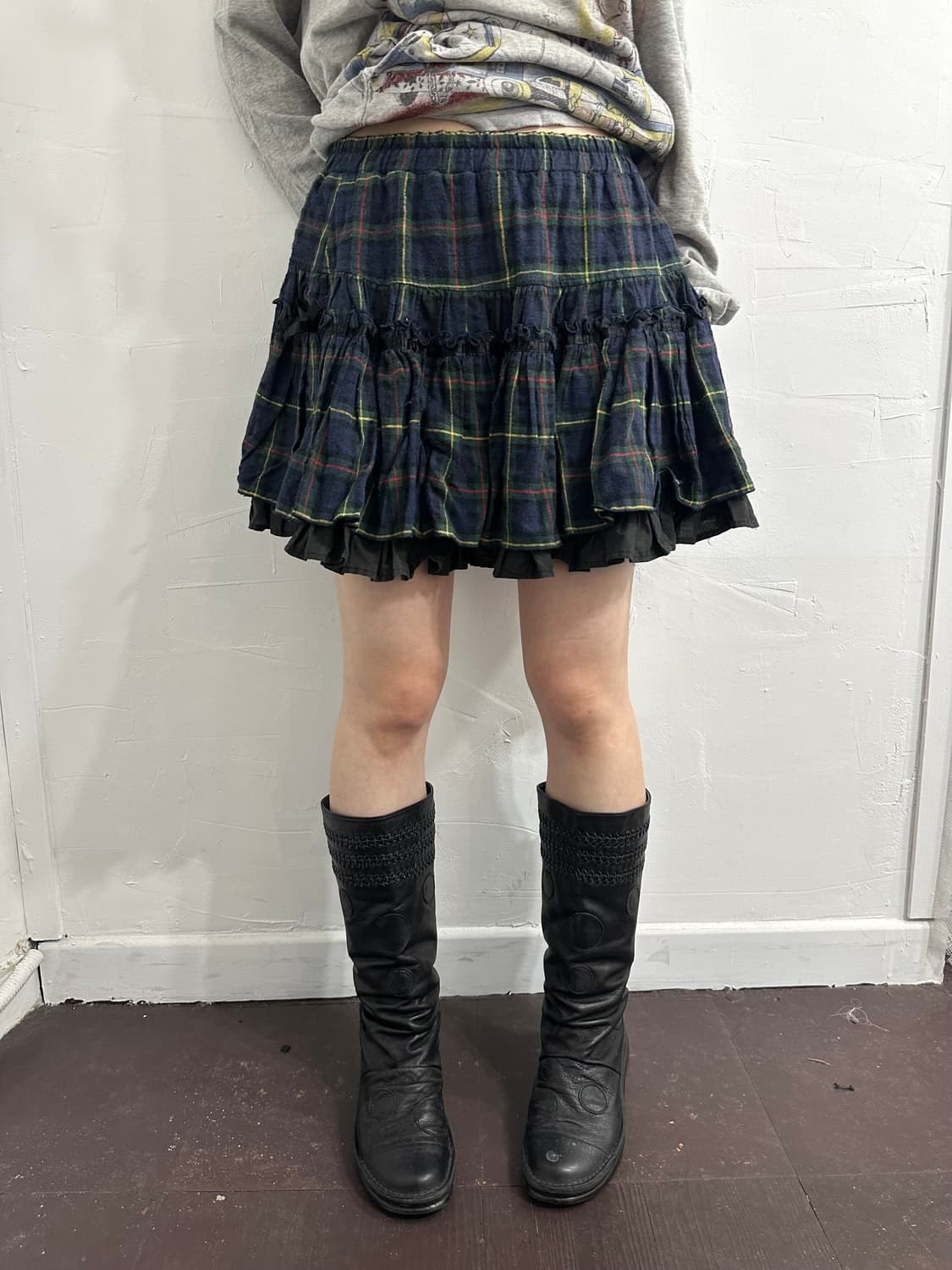 check mini skirt  상품이미지3