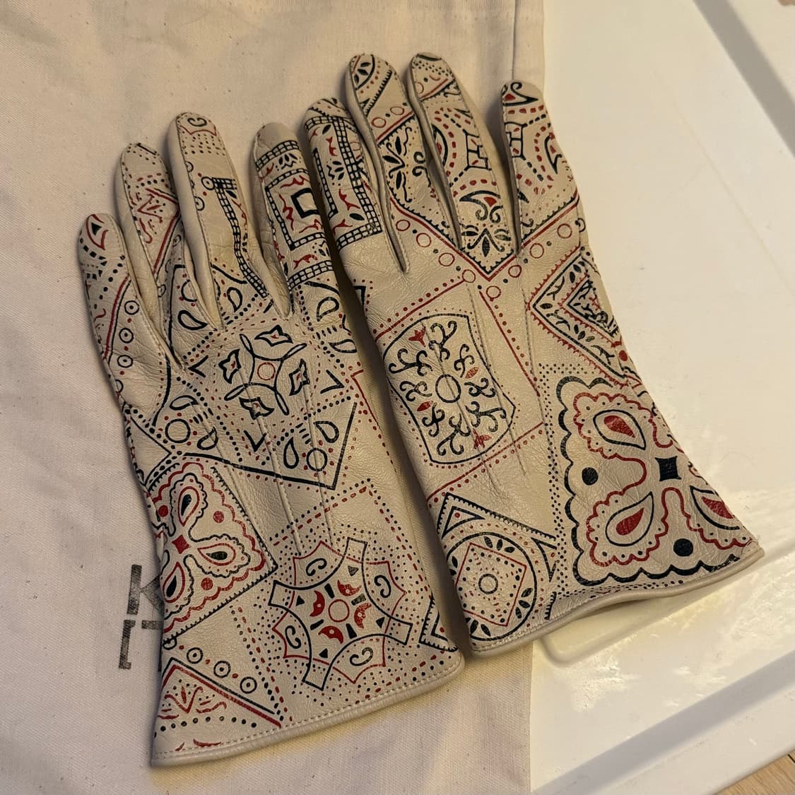 캐피탈 쿠키 레더 장갑 아이보리 s 사이즈 상품이미지3