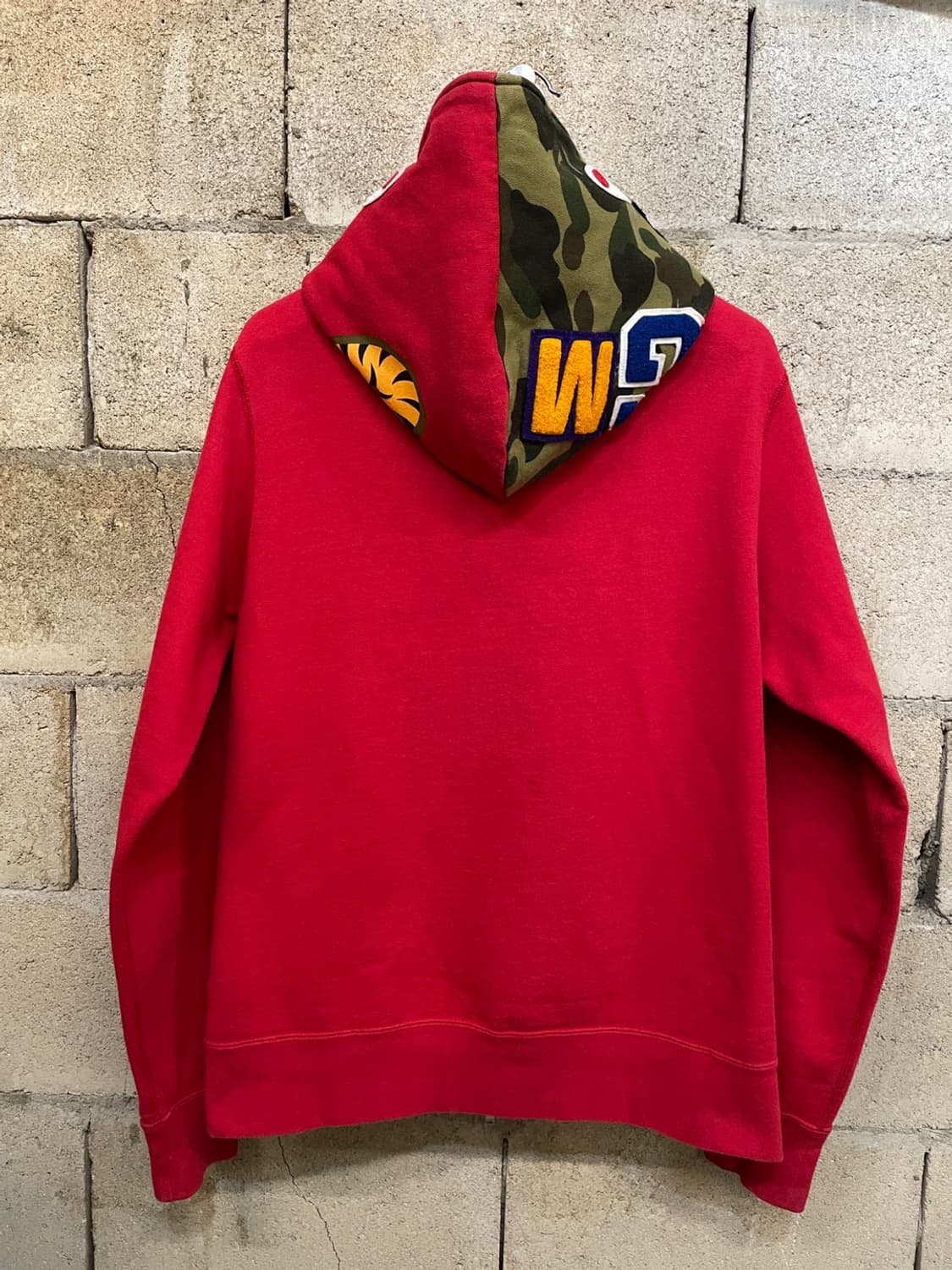 베이프 레드 카모 샤크 풀 집업 후디 상품이미지5