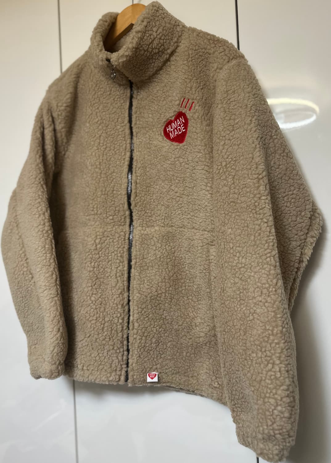 휴먼메이드 뽀글이 플리스 자켓 진베이지 상품이미지2