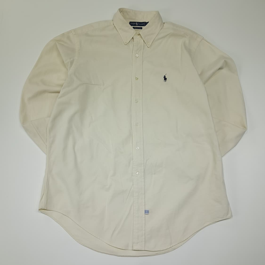 CL925 XL 폴로 90s 싱가포르판 버튼다운 크림화이트 셔츠 남방 상품이미지1