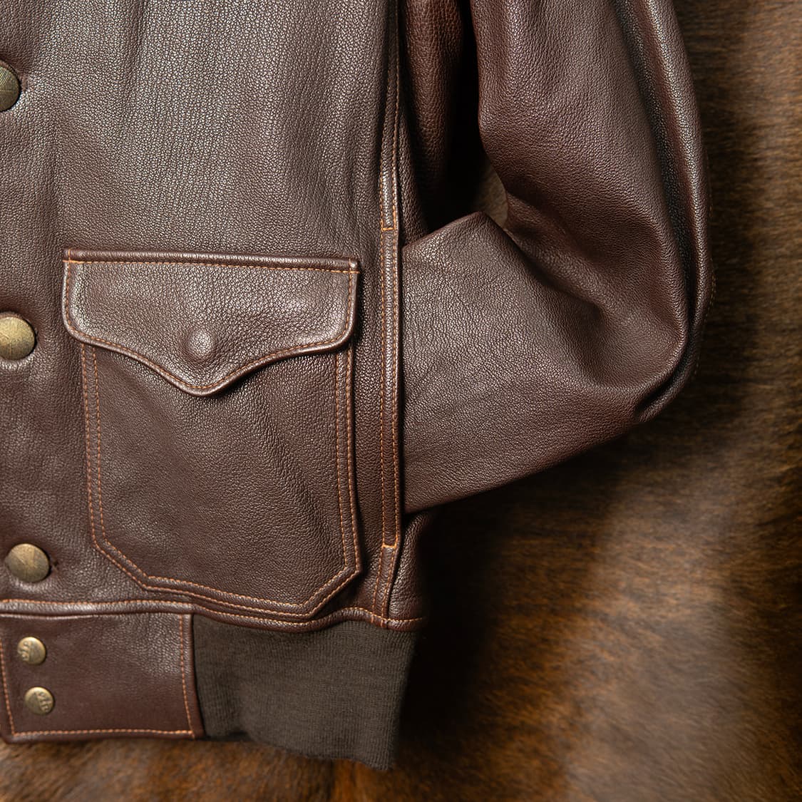 [97] 스펙테이터 14FW 161-001 디어스킨 에어맨 자켓  상품이미지5