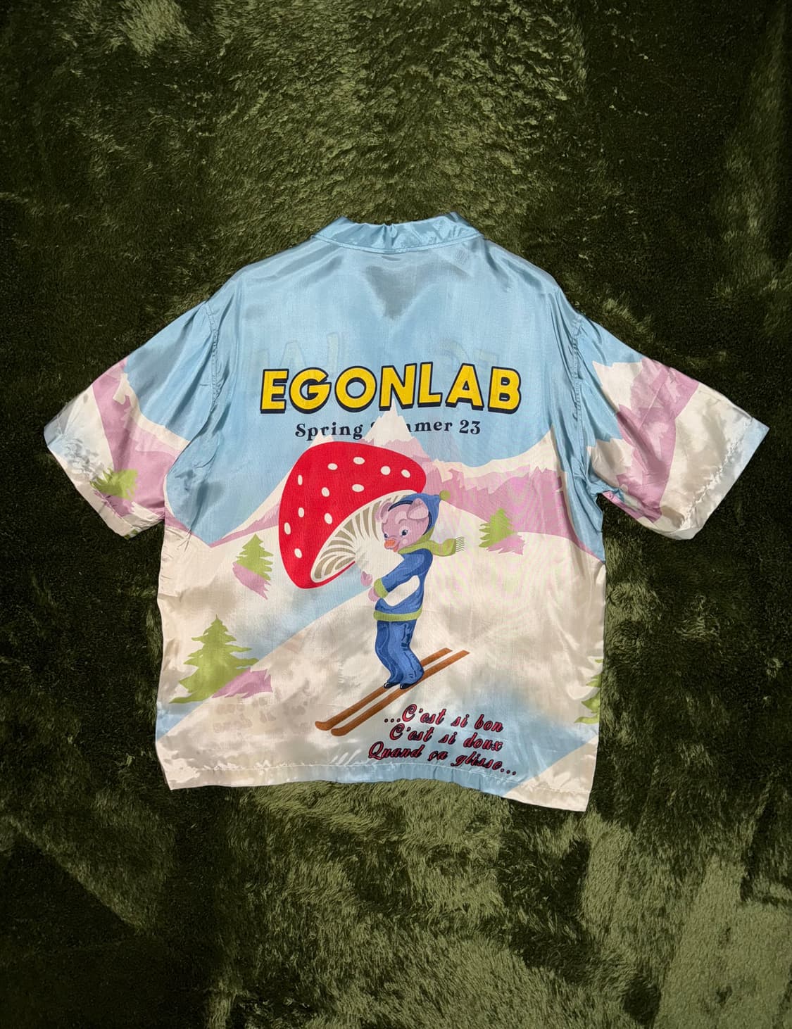 [M] EGON LAB 에곤랩 비스코스 피기 프린트 릴렉스 핏 섬머 셔츠 상품이미지7