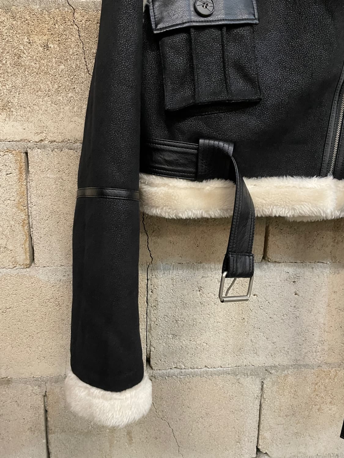 르비에르 숏 무스탕 자켓 상품이미지3