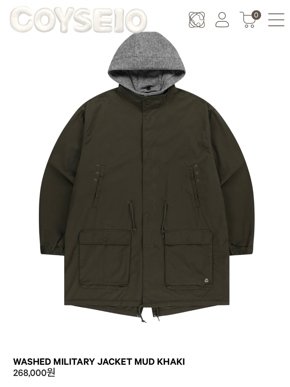 코이세이오 야상 카키 새상품 상품이미지1