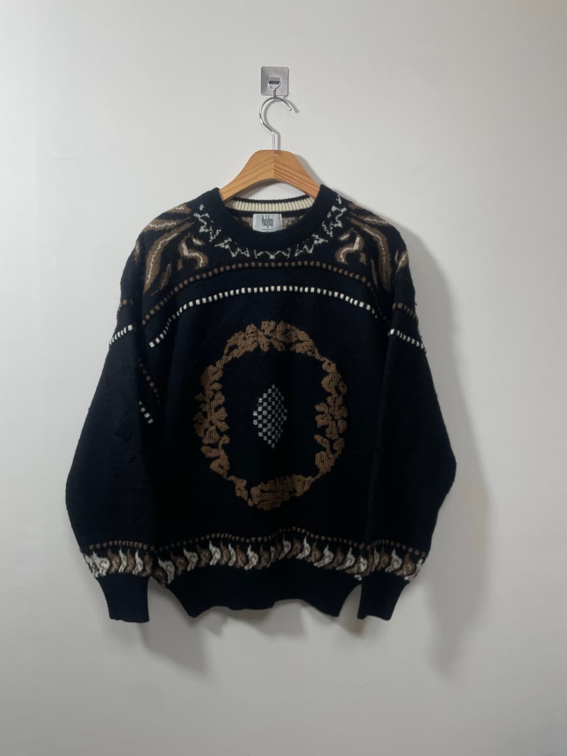 빈티지 패턴 니트 M  - K11 상품이미지1