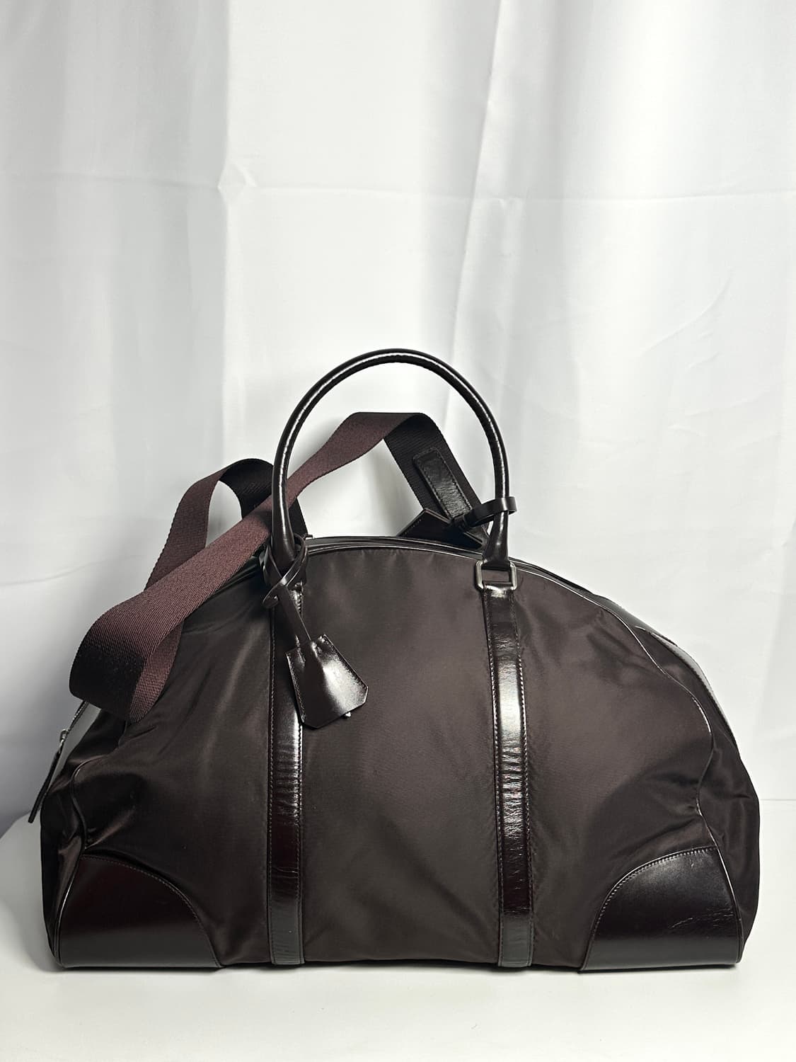 프라다 Prada 나일론 & 레더 보스턴 백 골프백 보스톤백 상품이미지2