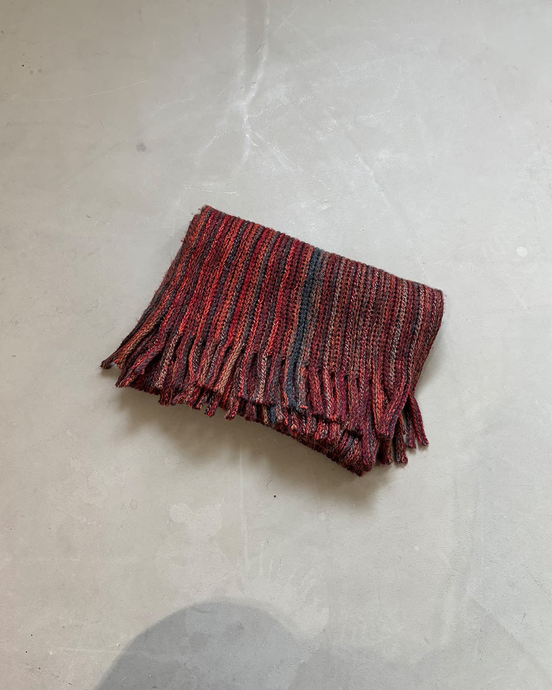 japan crocodile vintage red mix muffler 상품이미지2