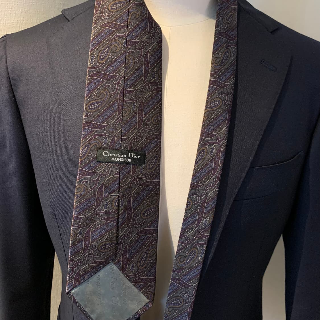 디올(Dior) 페이즐리 명품넥타이 광택 100실크 정장패션 상품이미지2