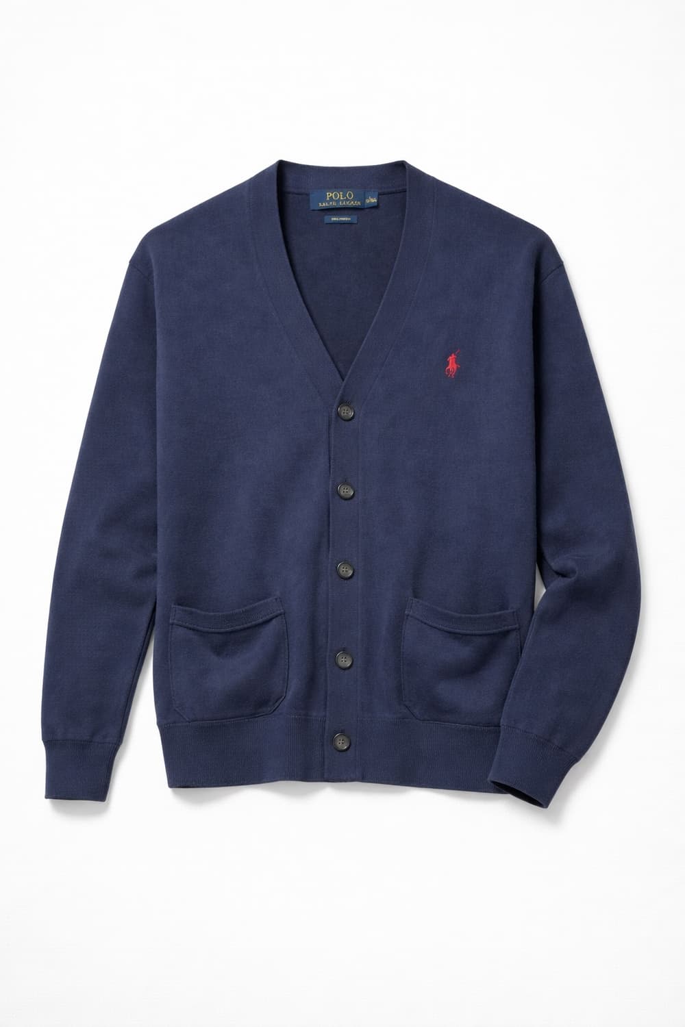 폴로 랄프로렌 피마 코튼 브이넥 가디건 네이비 L 상품이미지1